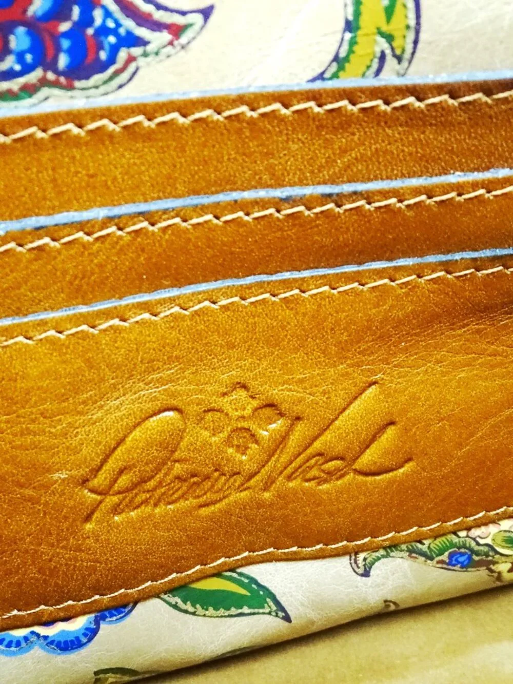 PATRICIA NASH Avellino French Tapestry Color Genuine Leather Crossbody Organizer - Picture 8 of 9